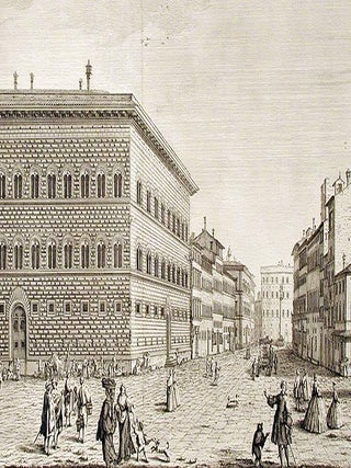 Veduta del Palazzo del Sigre. Principe Strozzi, e della Strada che conduce al Ponte a S. Trinita. T.XIII
