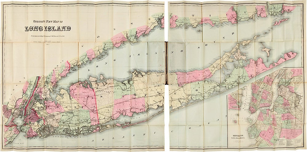 Li Map Company Colton's New Map of Long Island | George W. COLTON, Charles B