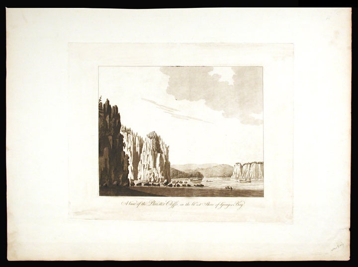Item #3608 A View of the Plaister Cliffs, on the West Shore of Georges Bay. J. F. W. DES BARRES.