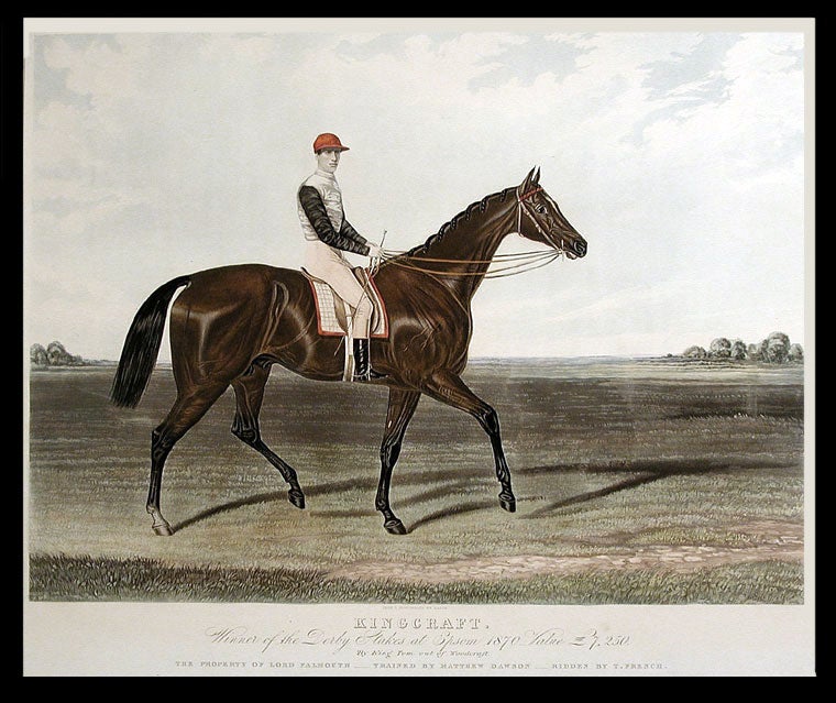 Item #5209 Kingcraft. Winner of the Derby Stakes at Epsom 1870... By King Tom out of Woodcraft. The Property of Lord Falmouth - Trained by Matthew Dawson - Ridden by T. French. After MASON.