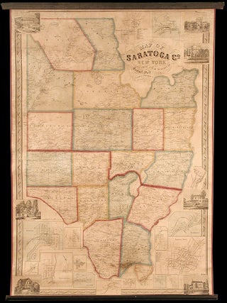 Item #5396 Map of Saratoga Co. New York from Actual Surveys. Samuel GEIL