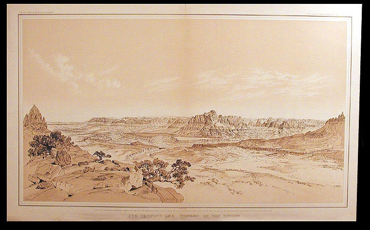 Item #5592 The Temples and Towers of the Virgin [Grand Cañon District Atlas Sheet IV]. After William Henry HOLMES.