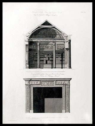 Item #5594 Section of one end of the Library or great Room, at Kenwood... Design of the Chimney...