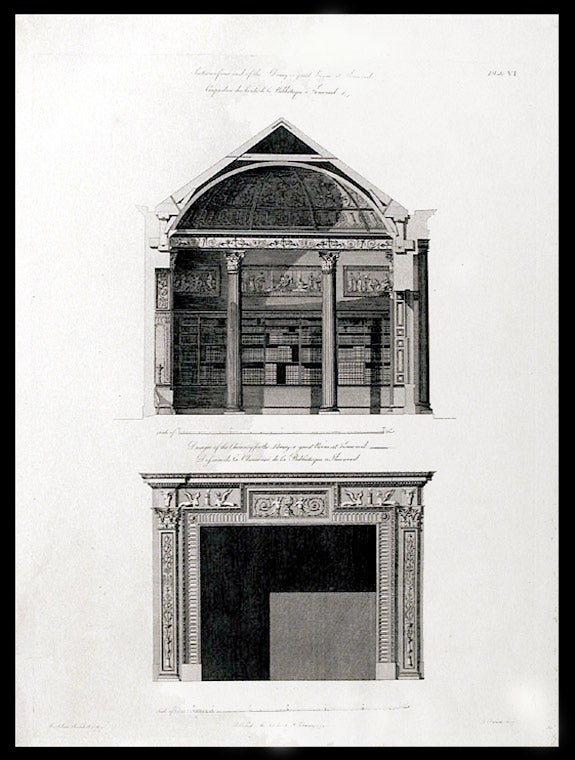 Item #5594 Section of one end of the Library or great Room, at Kenwood... Design of the Chimney for the Library or great Room, at Kenwood. After Robert ADAM.
