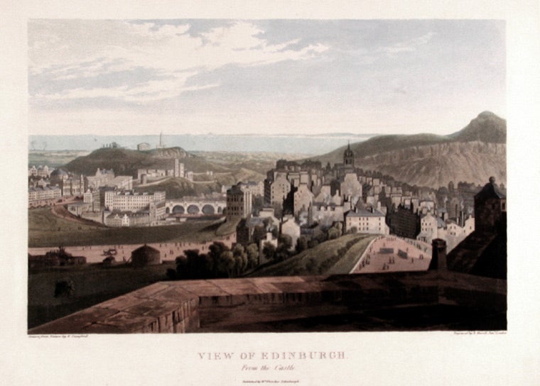 Item #5668 View of Edinburgh, From the Castle. After Edmund Thornton CRAWFORD.
