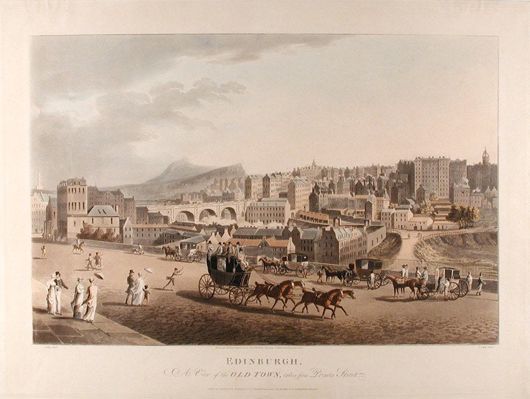 Item #5669 Edinburgh. A View of the Old Town, taken from Princes Street. After A. KAY.