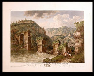 Item #5729 Vue des Ruines du Pont d'Auguste sur la Nera a Narni. After Jakob Philipp HACKERT
