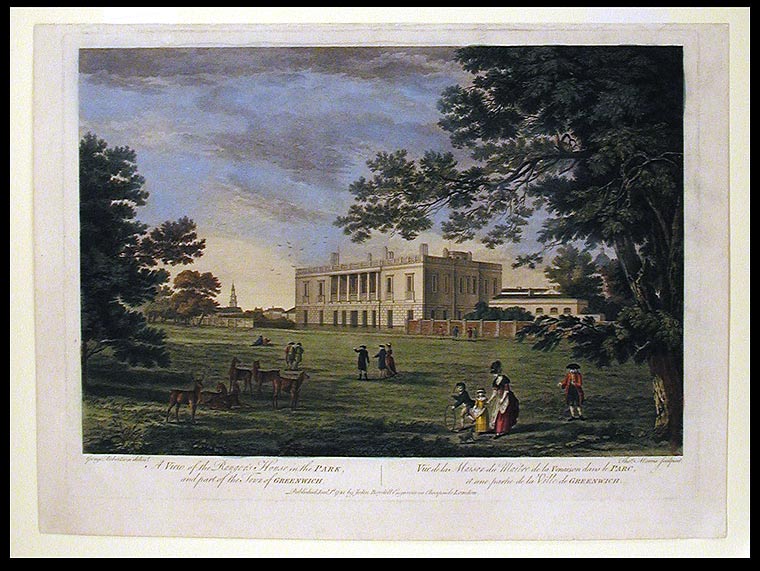Item #5746 A View of the Ranger's House in the Park, and Part of the Town of Greenwich. After George ROBERTSON, Thomas MORRIS.