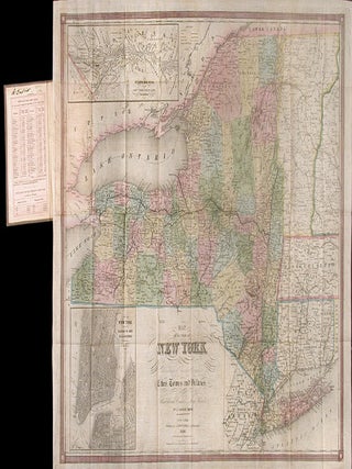Map of the State of New York Showing the location of Boundaries of Counties & Townships Cities, Towns and Villages: the Courses of Rail Roads, Canals & Stage Roads
