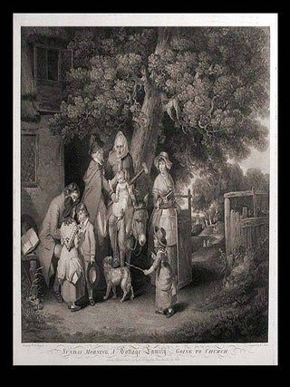 Item #6516 Sunday morning A Cottage Family going to church. After William Redmore BIGG