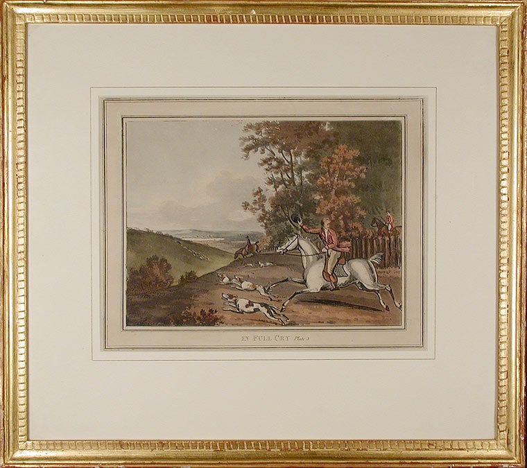 Item #6526 [Fox Hunting] Unkeneling Plate 1; Breaking Cover Plate 2; In Full Cry Plate 3; The Death Plate 4. 19th century ENGLISH SCHOOL.