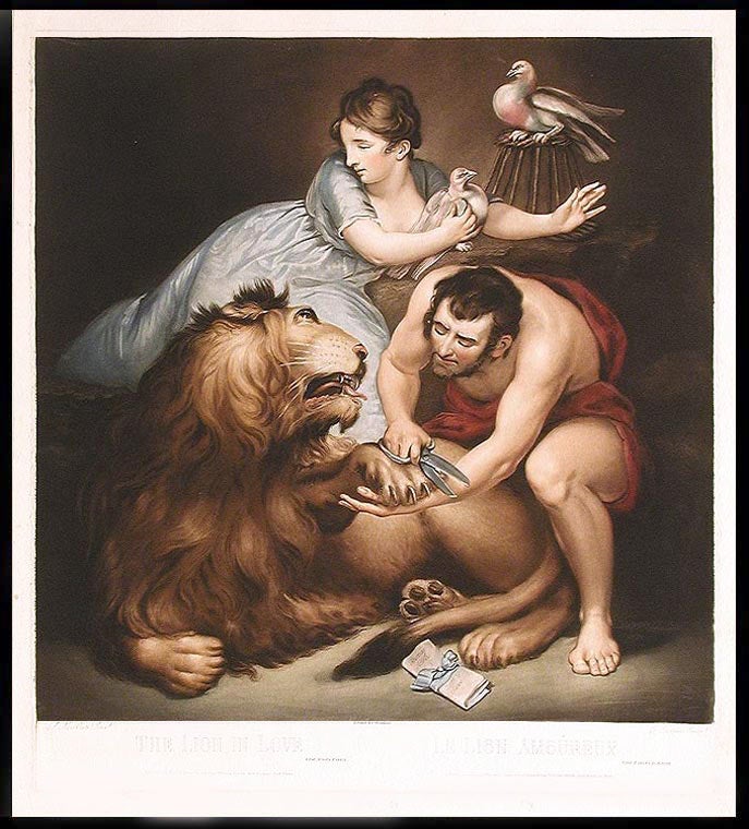 Item #6571 The Lion in Love... Lion Amoûreux. After James NORTHCOTE, R. A., Charles Turner.