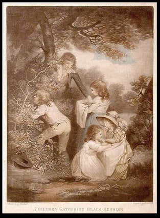 Item #6591 Children Fishing; Children Gathering Black-Berries. Philip after George MORLAND DAWE, c