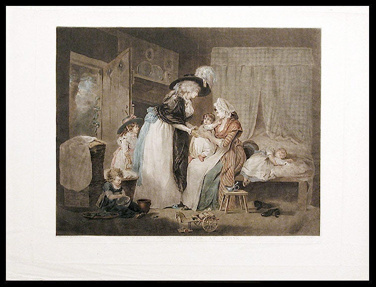 Item #6601 A Visit to the Child at Nurse. William after George MORLAND WARD, 1766- 1826.