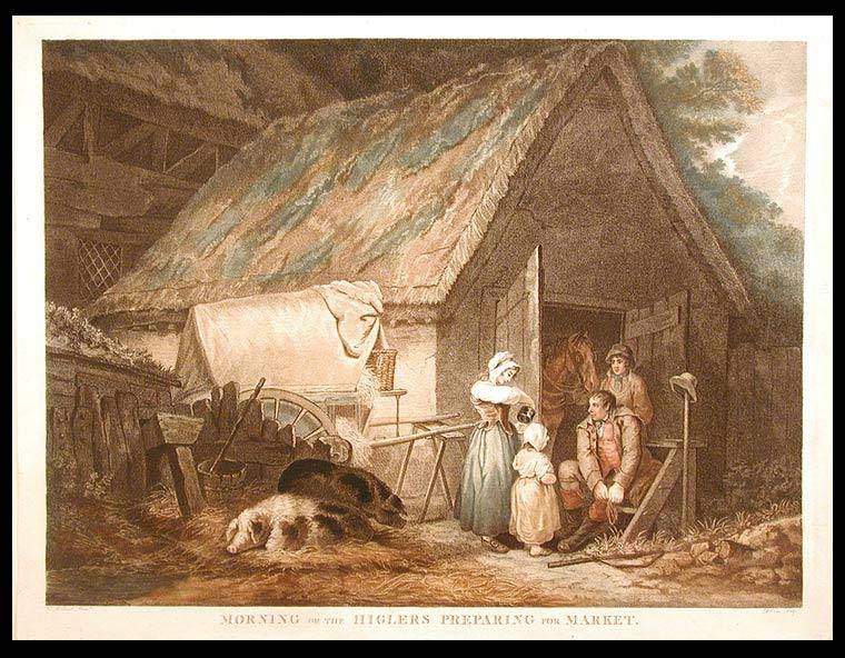 Item #6628 Morning or the Higlers Preparing for Market. Daniel after George MORLAND ORME, 1766- c. 1832.