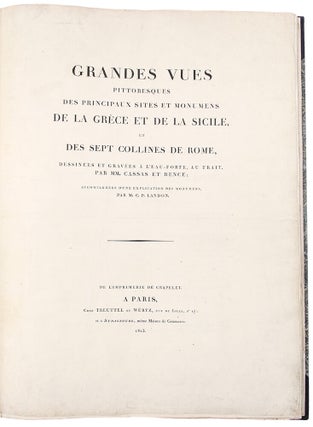 Grandes vues pittoresques des principaux sites et monuments de la Grèce et de la Sicile et des sept collines de Rome