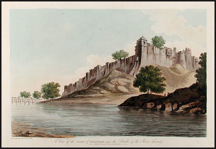 Item #7003 A View of the Fort of Lionpoor upon the Banks of the River Goomty. William HODGES.