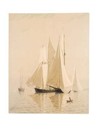 Item #7419 A Misty Morning, Drifting. Frederic S. COZZENS