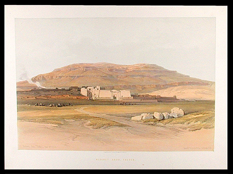 Item #7784 Medinet Abou, Thebes. After David ROBERTS.