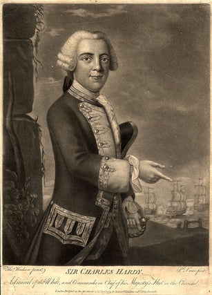 Item #8100 Sir Charles Hardy. Philip after Thomas HUDSON DAWE, c. 1740 - 1832