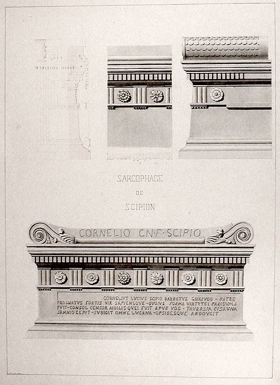 Item #8857 Sarcophage de Scipion. ECOLE DES BEAUX-ARTS.
