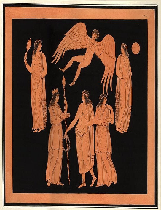 Item #9100 Painting from an Etruscan vase. Aubin-Louis MILLIN de Grandmaison.