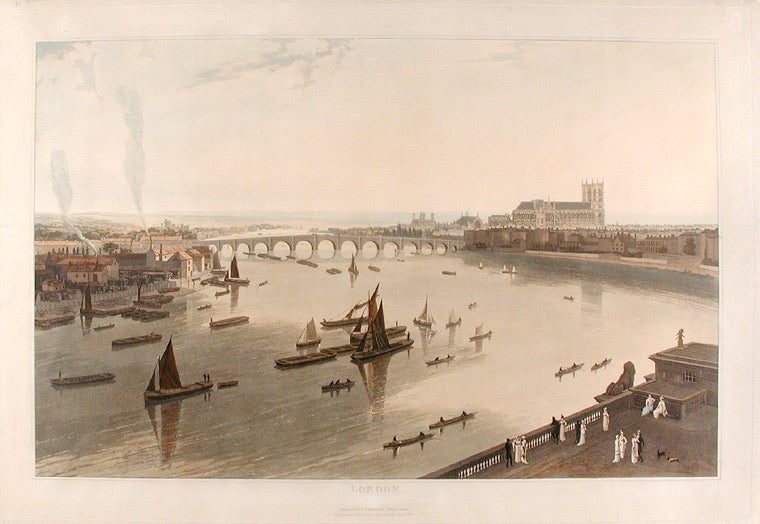 Item #9238 London [Westminster Bridge and Abbey]. William DANIELL.