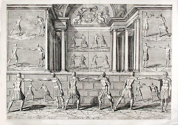 Item #10018 Plate from 'Academie de l'Espee'. Girard - Johann GELLE THIBAULT, d.