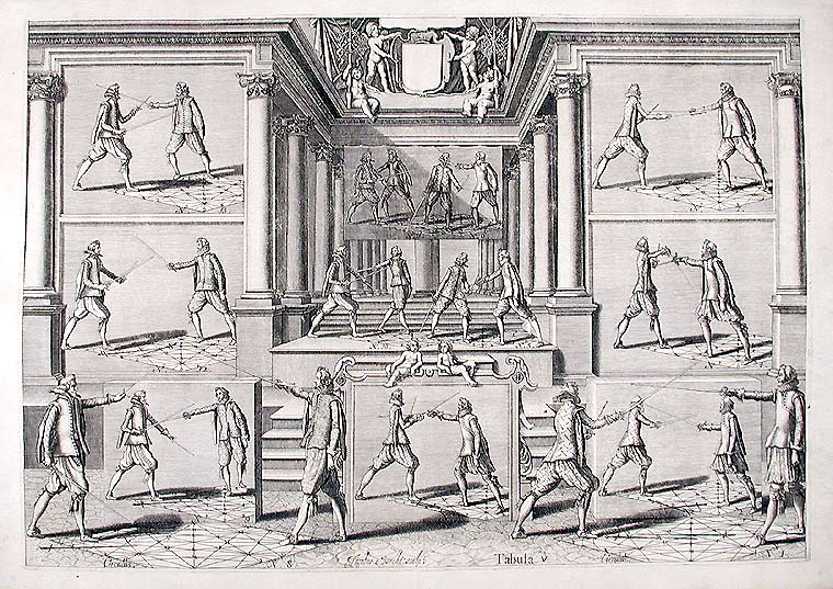 Item #10022 Plate from 'Academie de l'Espee'. Girard - Johann GELLE THIBAULT, d.