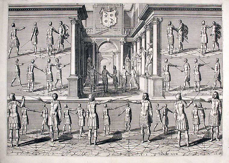 Item #10028 Plate from 'Academie de l'Espee'. Girard - Pieter van SERWOUTERS THIBAULT.
