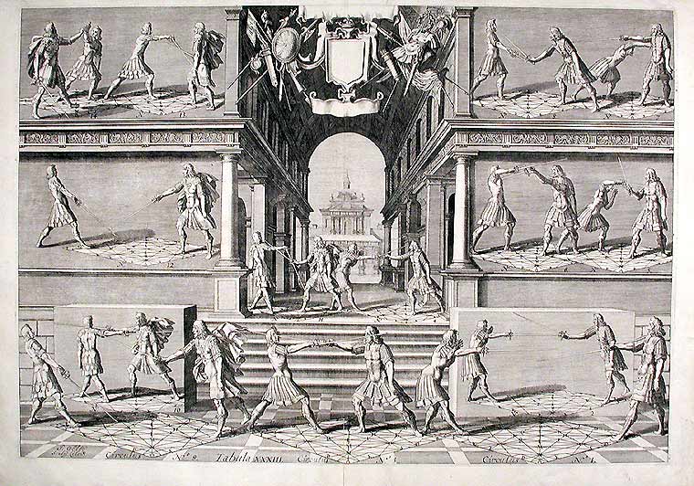 Item #10033 Plate from 'Academie de l'Espee'. Girard - Johann GELLE THIBAULT, d.