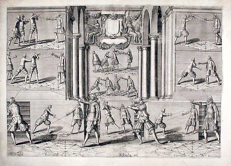 Item #10037 Plate from 'Academie de l'Espee'. Girard - Peter ISSELBURG THIBAULT, d. 1630.