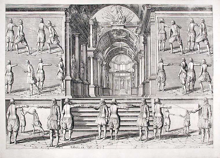 Item #10044 Plate from 'Academie de l'Espee'. Girard - Egbert van PANDEREN THIBAULT, d. 1637.