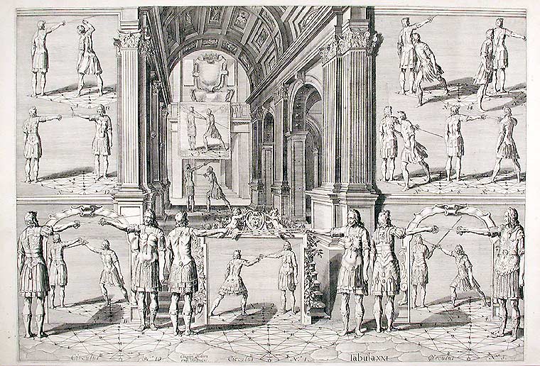 Item #10049 Plate from 'Academie de l'Espee'. Girard - Crispyn Van den QUEBORNE THIBAULT, d. 1652.