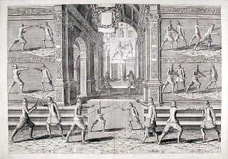 Item #10052 Plate from 'Academie de l'Espee'. Girard - Nicolas Petri LASTMAN THIBAULT, d. 1625