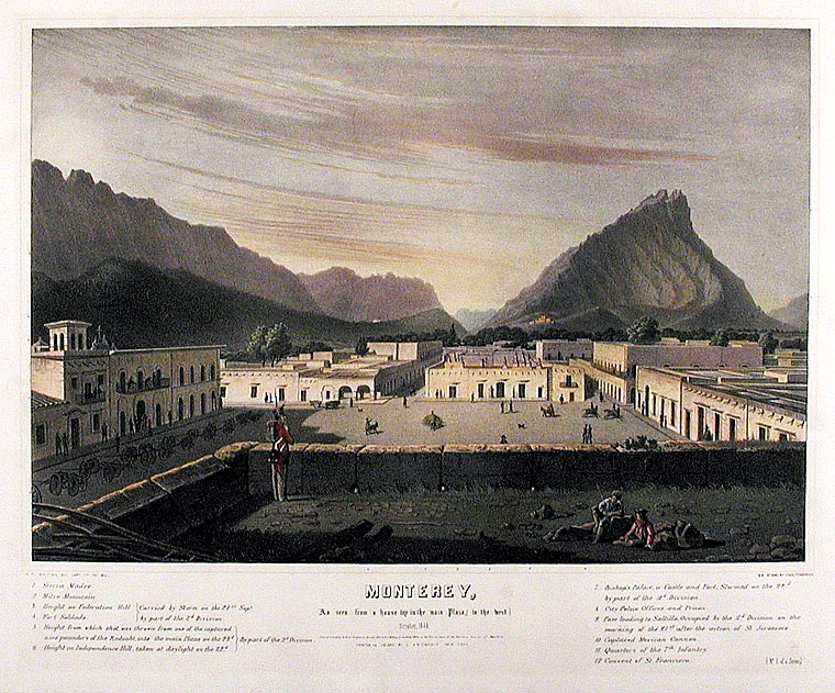 Item #10108 Monterey, As seen from a house-top in the main Plaza, [to the west.] October, 1846. [No. 1 of a Series.] [after the capture of the city by the U.S. Forces under Gen'l Taylor]. Lieutenant-Colonel Daniel Powers WHITING, b. 1808.