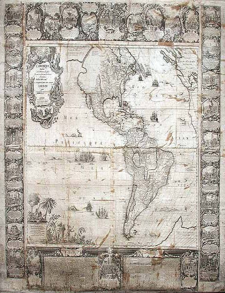 Item #10419 L'Amerique Dress&eacute;e sur les Relations les plus Recentes rectifi&eacute;es sur les dernieres observations. Jean-Baptiste NOLIN, Jean-Baptiste NOLIN II.
