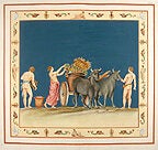 Item #10424 Detail of a fresco in the 'Domus Aureus'. Marco CARLONI, after Franciszek...
