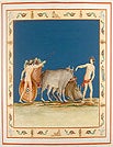 Item #10426 Detail of a fresco in the 'Domus Aureus'. Marco CARLONI, after Franciszek SMUGLIEWICZ, Vincenzo BRENNA.