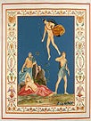 Item #10428 Detail of a fresco in the 'Domus Aureus'. Marco CARLONI, after Franciszek...