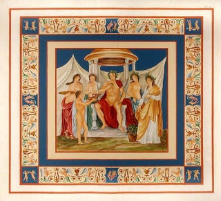 Item #10448 Detail of a fresco in the 'Domus Aureus'. Marco CARLONI, after Franciszek...
