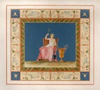 Item #10449 Detail of a fresco in the 'Domus Aureus'. Marco CARLONI, after Franciszek...
