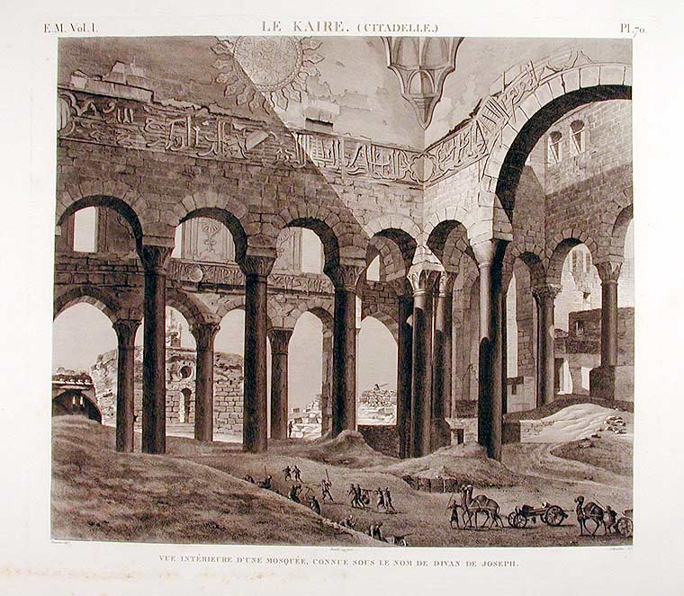 Item #10646 Le Kaire. (Citadelle.) Vue Intérieure d'Une Mosquée. Connue Sous le Nom de Divan de Joseph. DESCRIPTION DE L'EGYPTE.