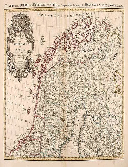 Item #11501 Cartes Des Courones Du Nord Qui Comprend les Royaumes de Danemark, Suede & Nowege, &c./ T&eacute;atre de la Guerre des Courones du nord Qui Comprend les Royaumes de Danemark, Suede & Norwege &c. [and] Seconde Carte des Courones du Nord, que Comprend le Royaume de Danemark &c. Guillaume DE L'ISLE.