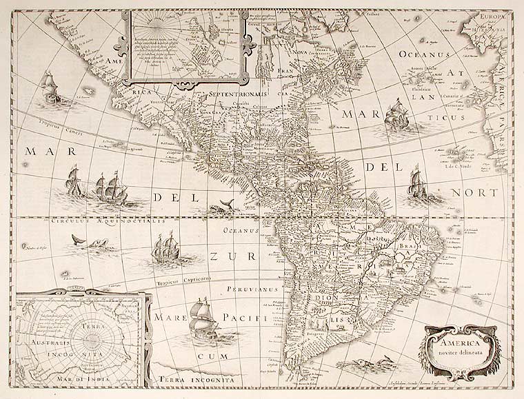 Item #12170 [The World and Continents - Five Maps]. Henricus HONDIUS, Jan JANSSON.