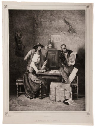 Item #12762 Le Marchand d'Images [The Printseller]. Alexandre GUILLEMIN, JACOT, artist, lithographer