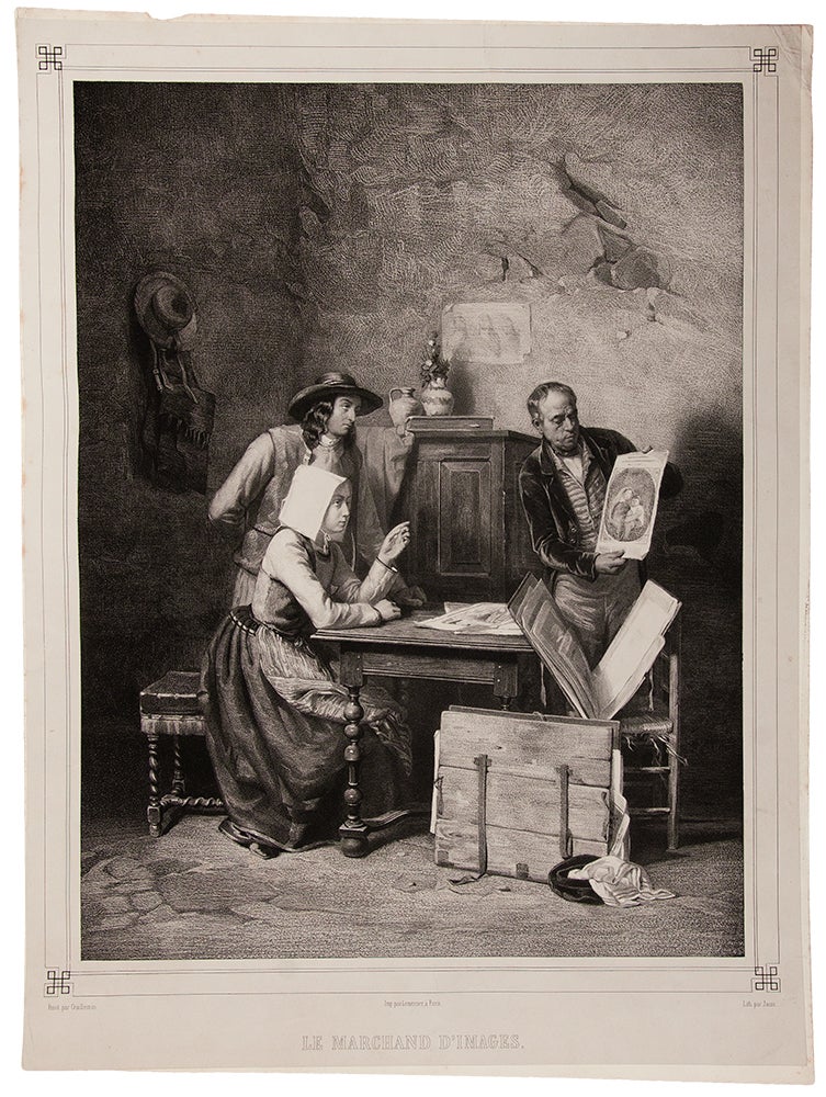 Item #12762 Le Marchand d'Images [The Printseller]. Alexandre GUILLEMIN, JACOT, artist, lithographer.