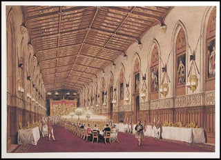 Item #12812 [St. George's Hall. The Garter Banquet in 1844. The guests seated, Windsor Castle....