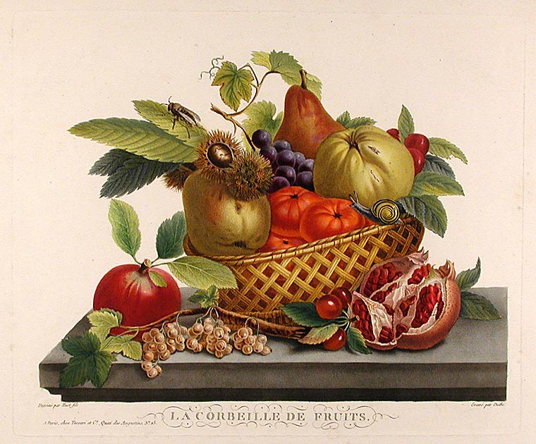 Item #12880 La Corbeille de Fruits. After Jean-Baptiste HUET II, b.1772.