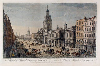 Item #13449 A View of the Royal Exchange London/Vüe de la Bourse Royale à Londres. Thomas BOWLES
